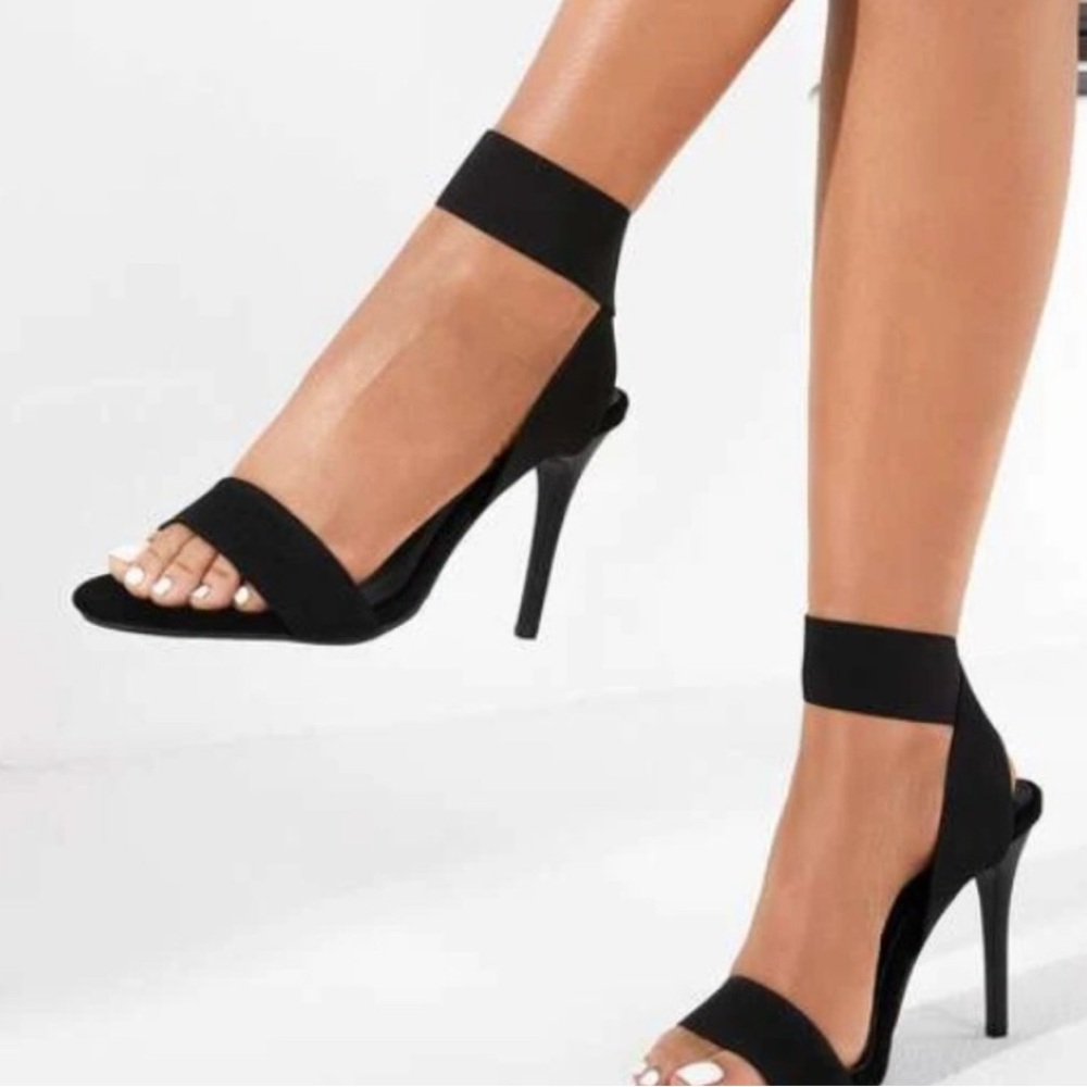 Cuccoo black strappy heels
